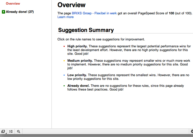 Google structured testing tool results of a job posting