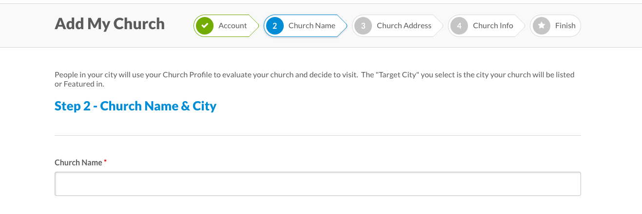 ChurchFinder - use of MSF module - add my church
