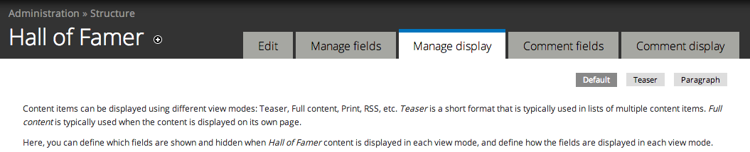 View modes